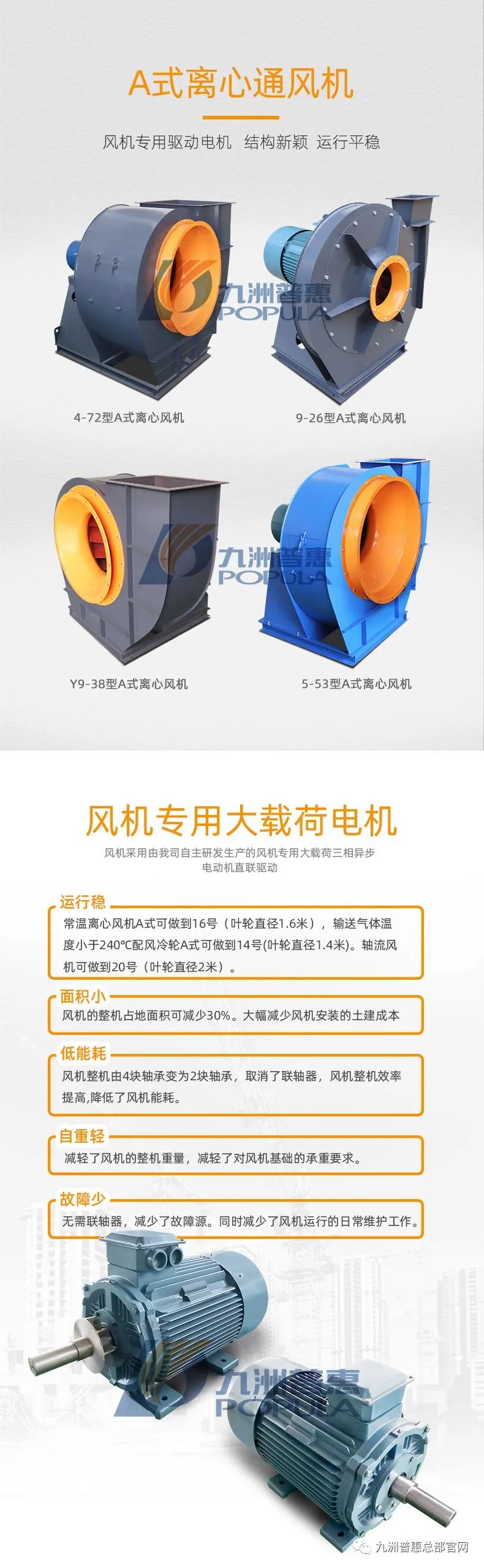 九洲A式离心通风机